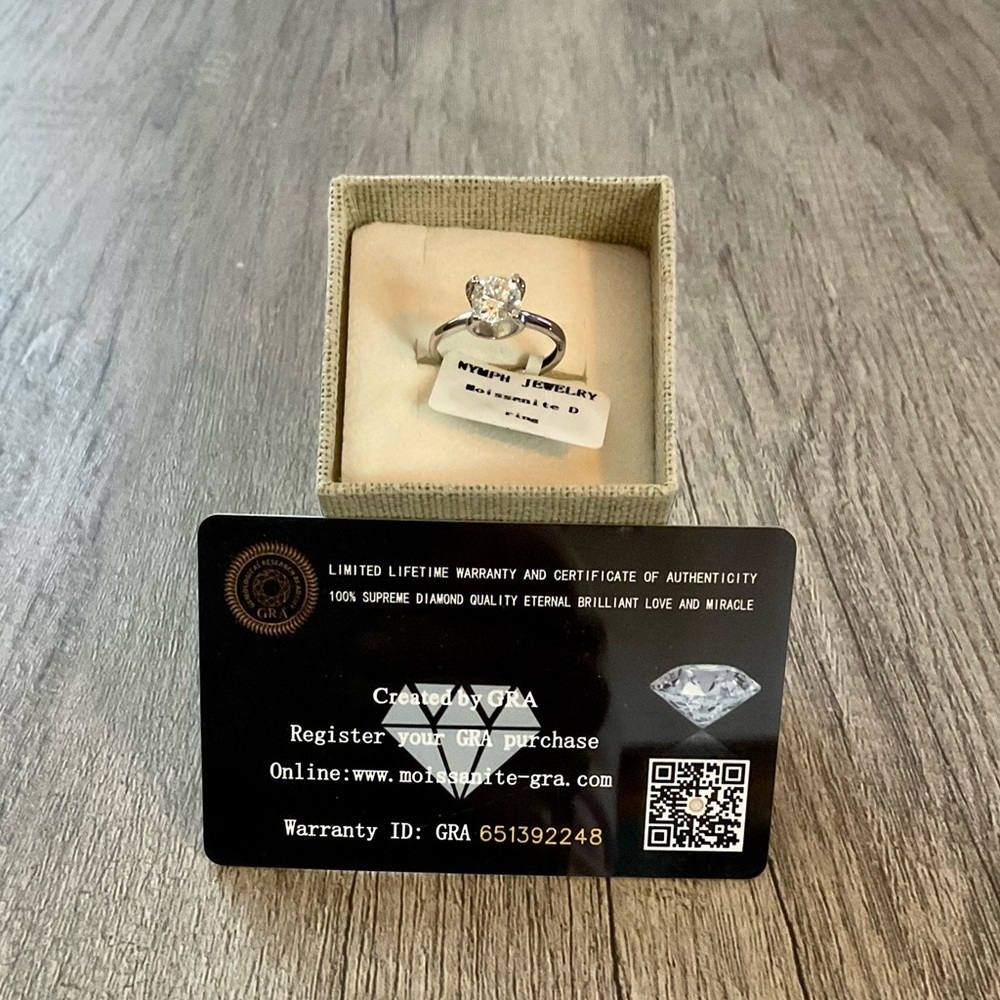 Moissanite Adjustable Solitaire Ring